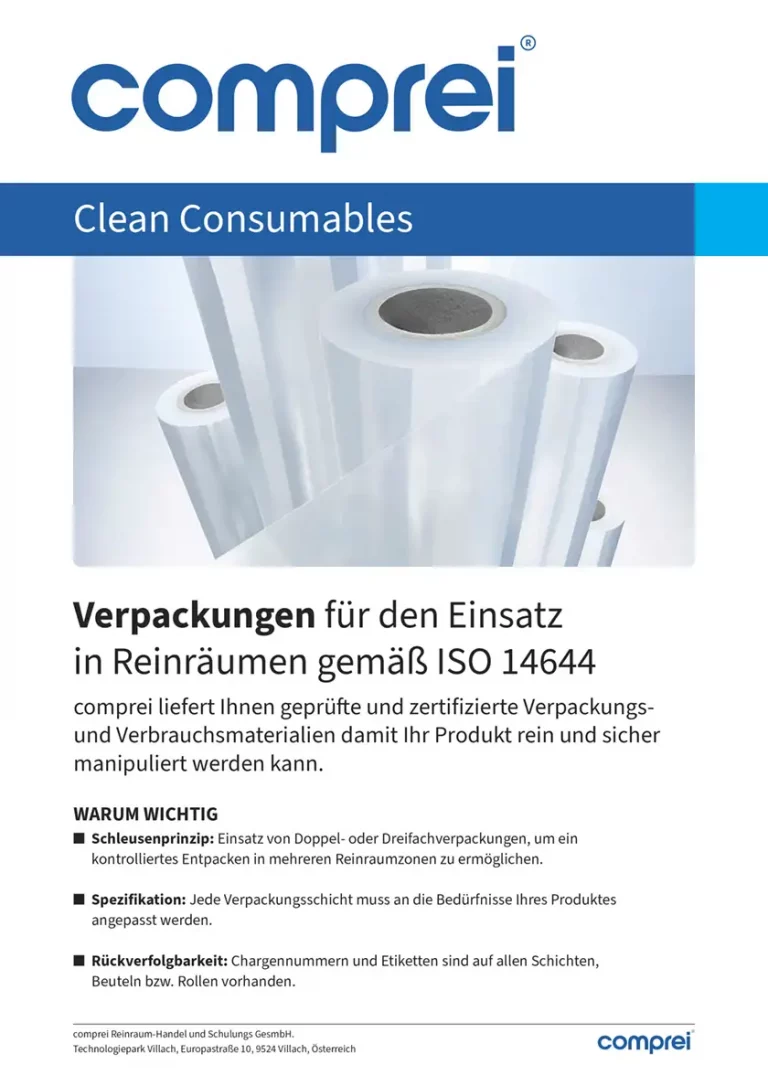 Clean Consumables – Verpackungen ISO 14644