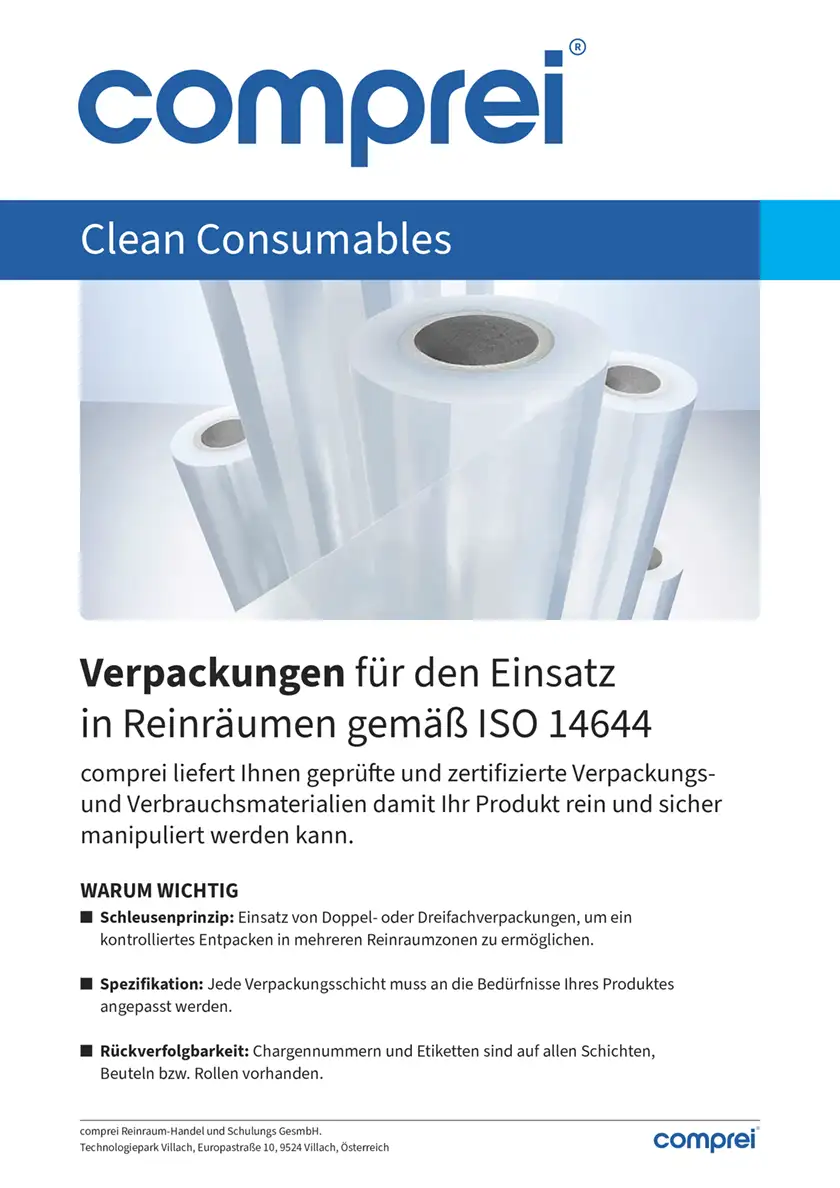 Clean Consumables – Verpackungen ISO 14644