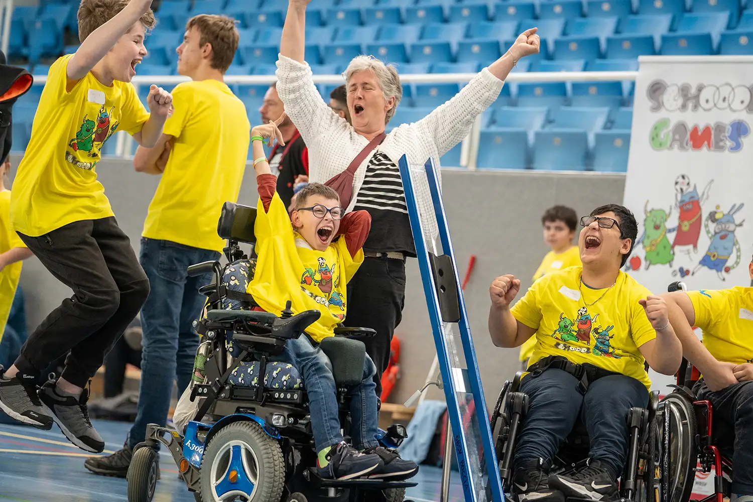 Begeisterte Teilnehmer der School Games